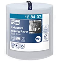 Tork 128407 Papel de secado industrial - Paños de papel compatibles con el sistema W1 - Universal - Azul - 3 capas - 1 x…